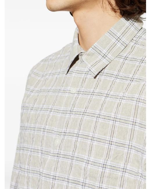 Samsøe & Samsøe White Chemise À Carreaux for men