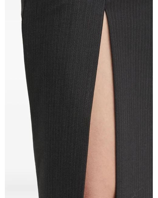 Herskind Black Pinstripe Split Skirt