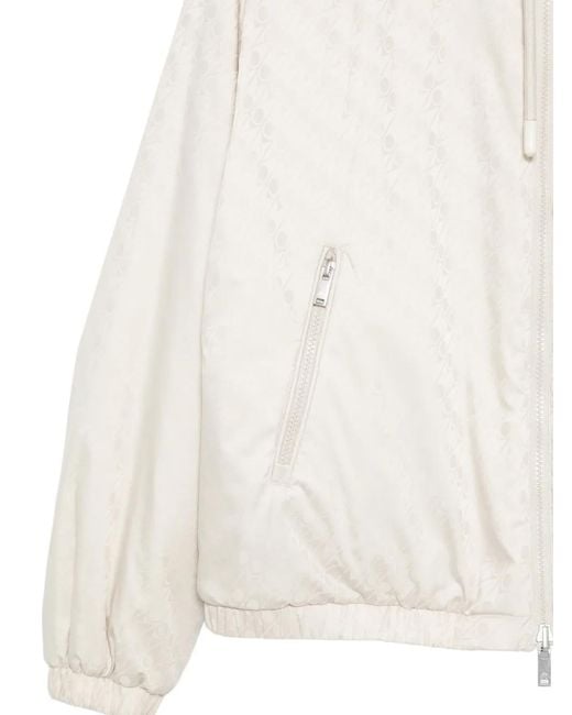Moose Knuckles White Eaton Reversible Hooded Pattern Jacket