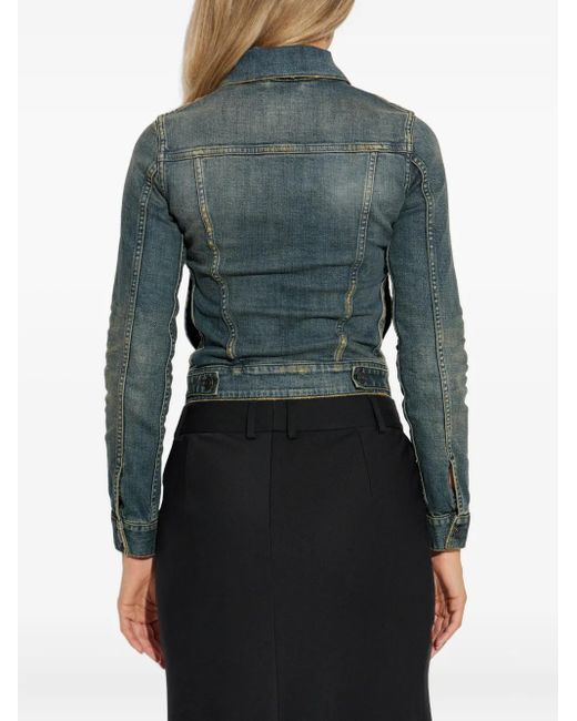 Giacca Denim Con Bottoni di Balenciaga in Blue