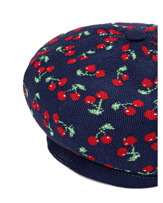 Kangol Blue Tropic Cherry-Pattern Beret