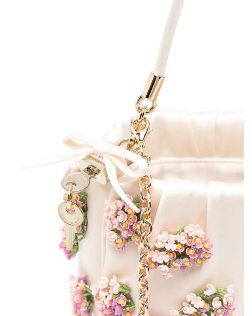 Borsa Tote Mini di Self-Portrait in Pink