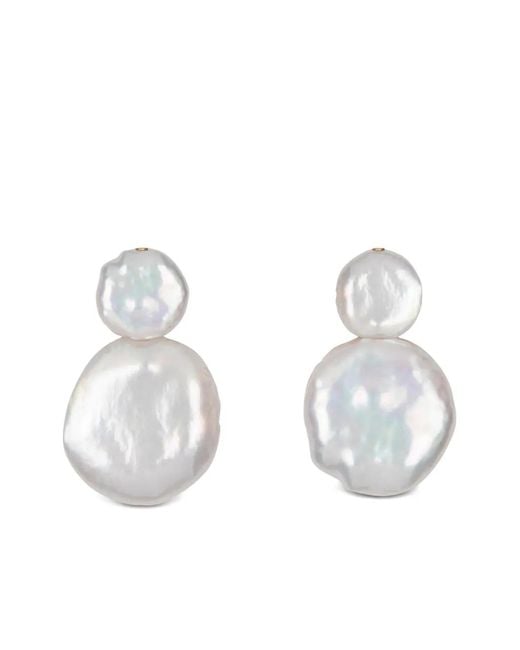 Jennifer Behr White Rita Earrings