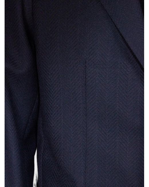 Tagliatore Blue Virgin Wool Blazer for men