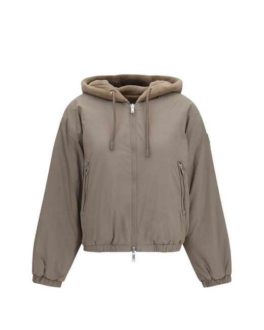 Moose Knuckles Gray Eaton Bunny Reversible Faux-Fur Jacket