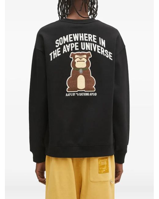 Aape By A Bathing Ape Black Aape Aaper Sweatshirt for men