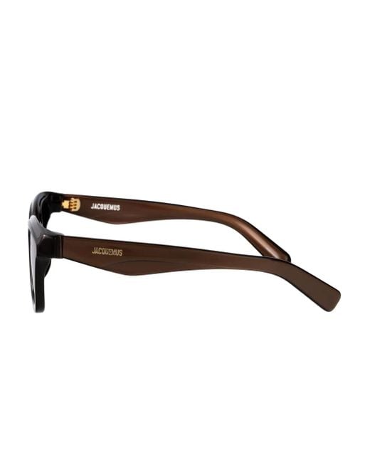 Jacquemus Brown Carre Rectangle-Frame Sunglasses