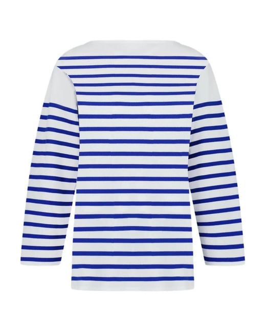 Jean Paul Gaultier Blue La Marinière Stripe-Pattern T-Shirt