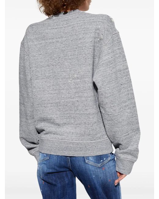 DSquared² Gray Printed Sweatshirt
