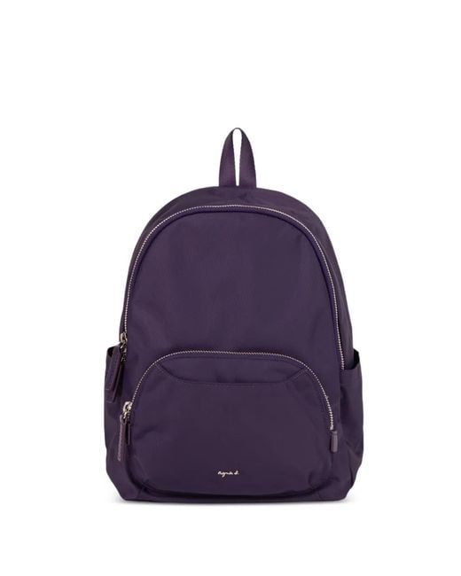 Agnes B. Purple Zip Backpack