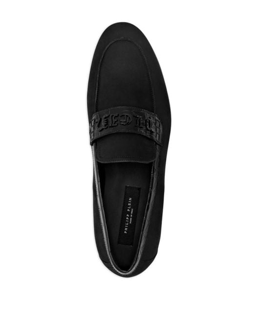 Philipp Plein Gothic Loafer mit Logo in Black für Herren