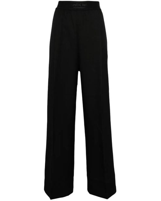 Stockholm Surfboard Club Black Logo-Waistband Trousers