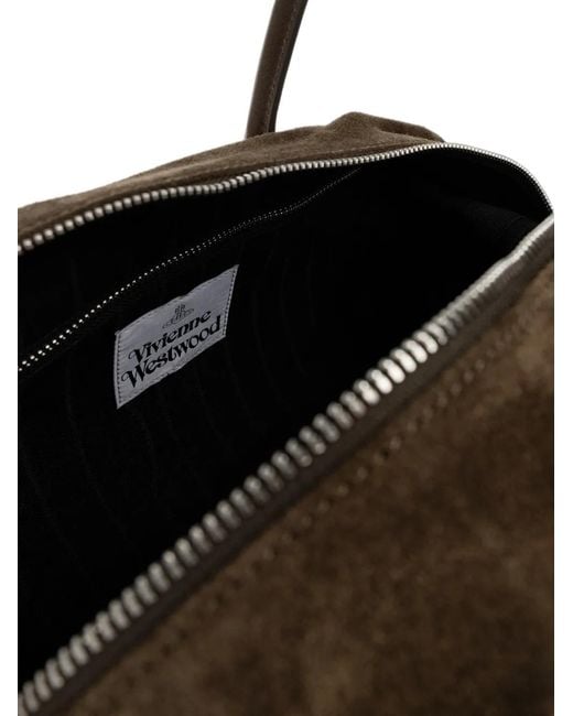 Vivienne Westwood Brown Small Shirley Orb-Plaque Shoulder Bag