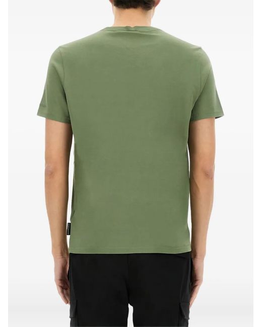 Camiseta De Algodón Con Logo Bordado Moose Knuckles de hombre de color Green