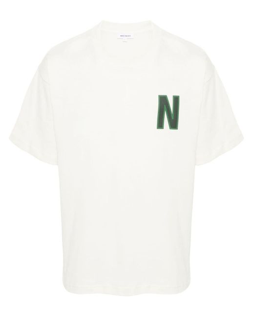 Norse Projects White Simon Logo-print T-shirt for men