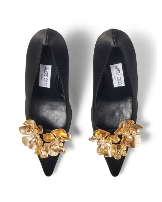 Jimmy Choo Blue Ixia Satin Heeled Pumps