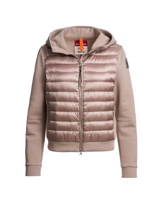 Parajumpers Pink Caelie Quilted Hybrid Jacket