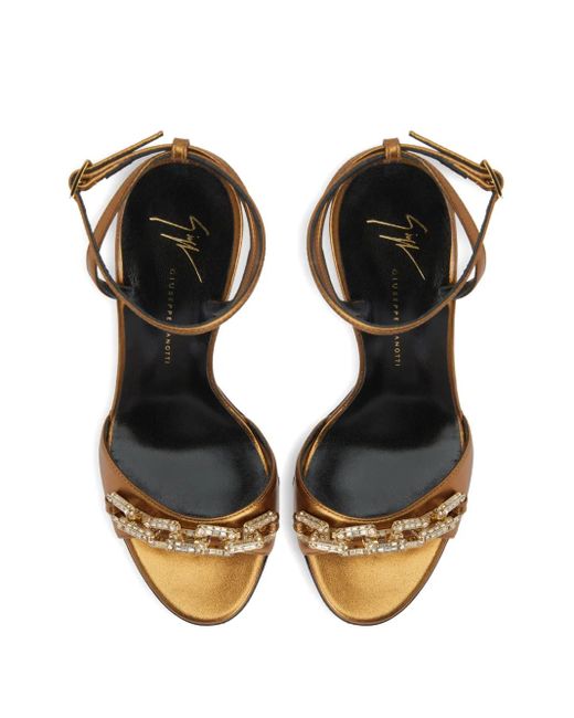 Giuseppe Zanotti Metallic Evry Crystal-Embellished Sandals