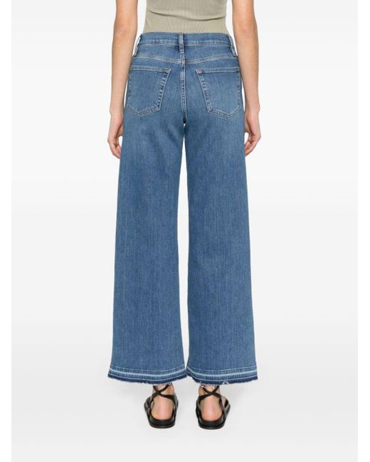FRAME Le Slim High Waist Palazzo Jeans in het Blue