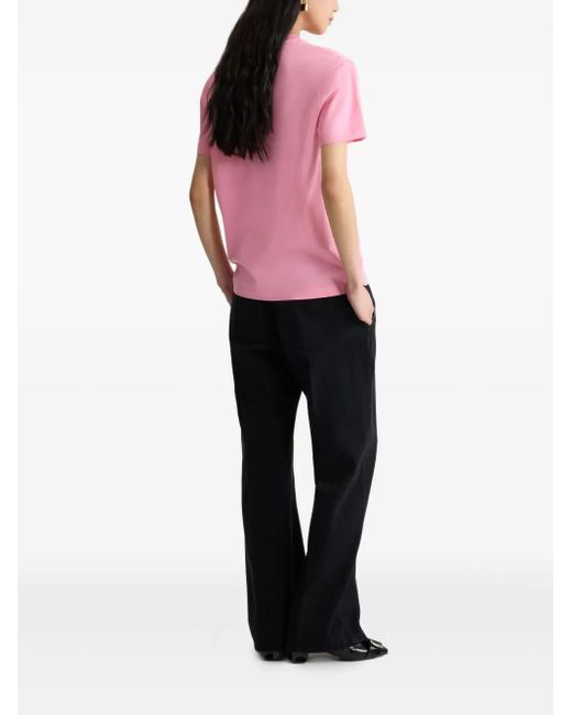 Patou Pink Logo-Appliqué T-Shirt