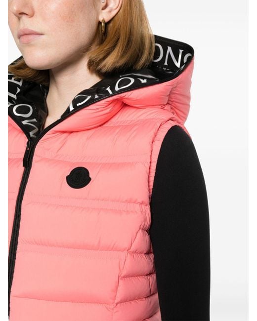 Moncler Pink Quilted Padded Gilet