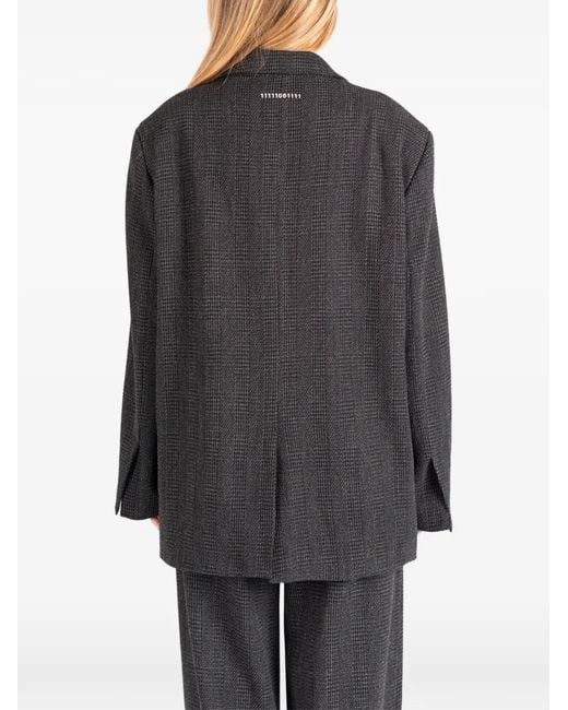Societe Anonyme Black Berry Checked Wool Jacket