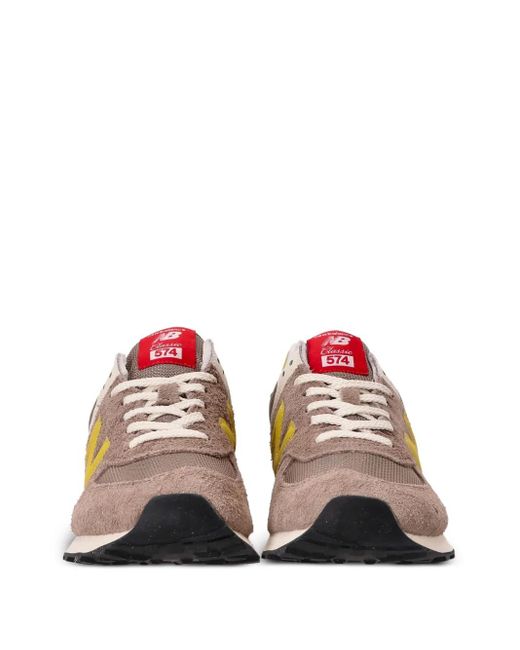 New Balance Pink 574 Panelled Sneakers