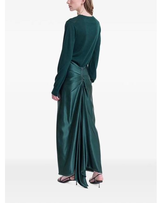 FFORME Green Jovie Draped-Back Skirt