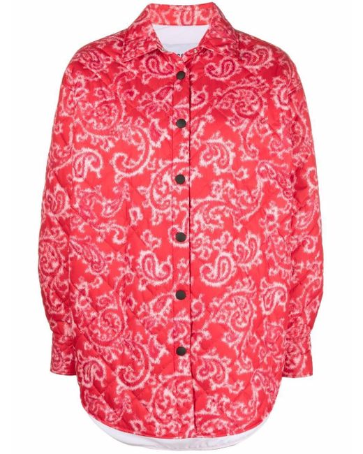 MSGM Red Paisley-print Jacket