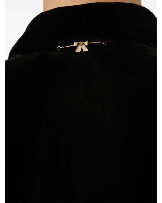 Blazer en velours à simple boutonnage Nina Ricci en coloris Black
