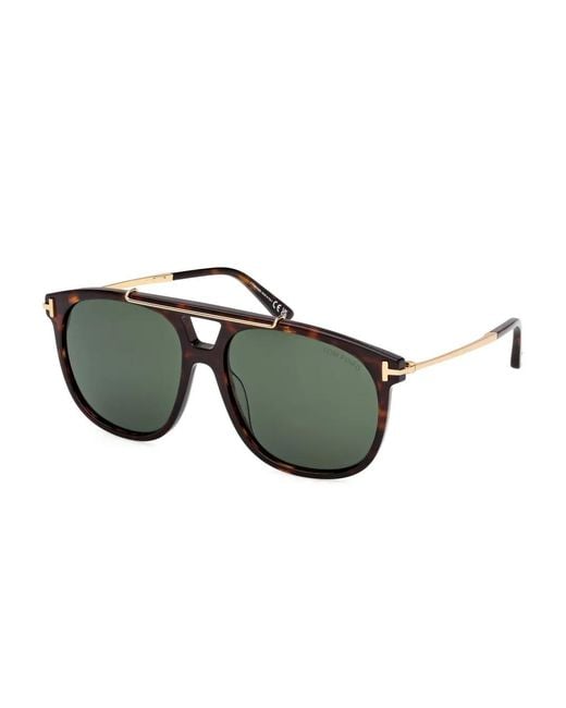 Tom Ford Green Navigator-Frame Sunglasses