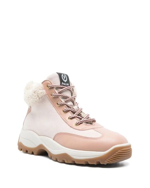 Pollini Pink Ice Cracker Boots