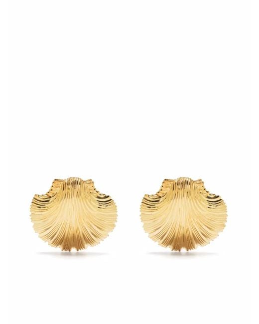 Atu Body Couture Metallic Seashell Stud Earrings