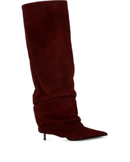 Le Silla Red Esther Slouchy Leather Boots