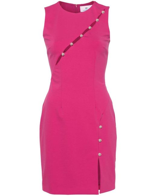 Vestido corto con apliques de strass Chiara Ferragni de color Pink