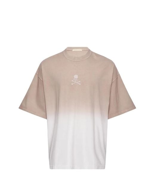 MASTERMIND WORLD White Mw Faded Skull-Motif T-Shirt for men