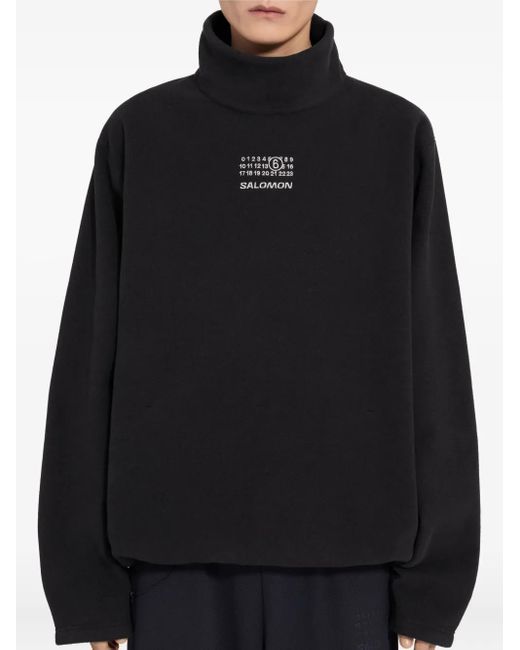 MM6 MAISON MARGIELA X SALOMON Blue Logo Turtleneck Sweatshirt for men