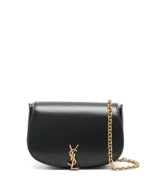 ★Saint Laurent★ Mini Leather Logo Cross Bag Black 8027280U Saint Laurent - Leather mini crossbody bag black - The Corner