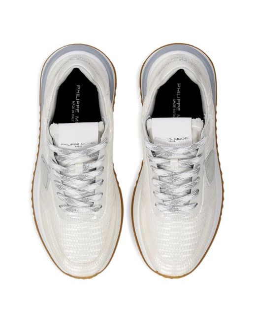 Philippe Model White Panelled Sneakers