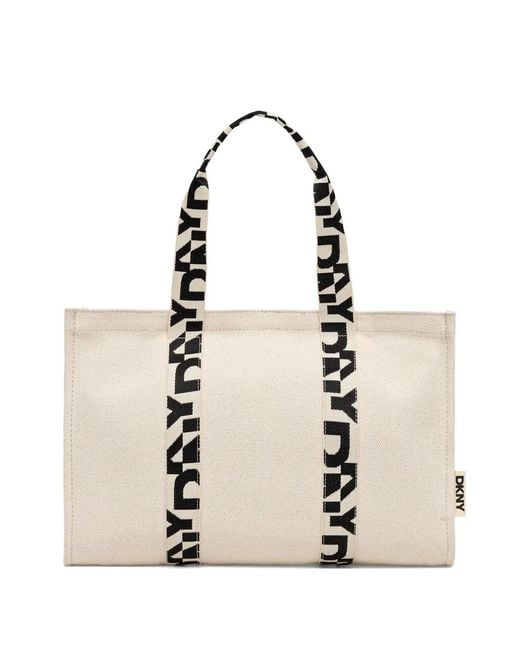 DKNY Natural Logo-Strap Tote Bag