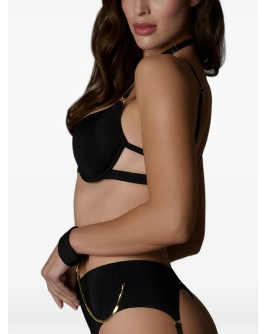Maison Close Black Chain-Cuffs Suspender Belt