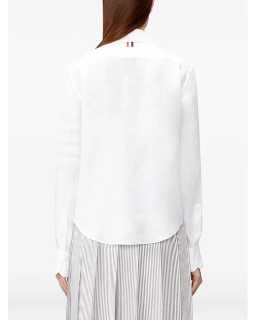 Thom Browne White Button-Up Shirt