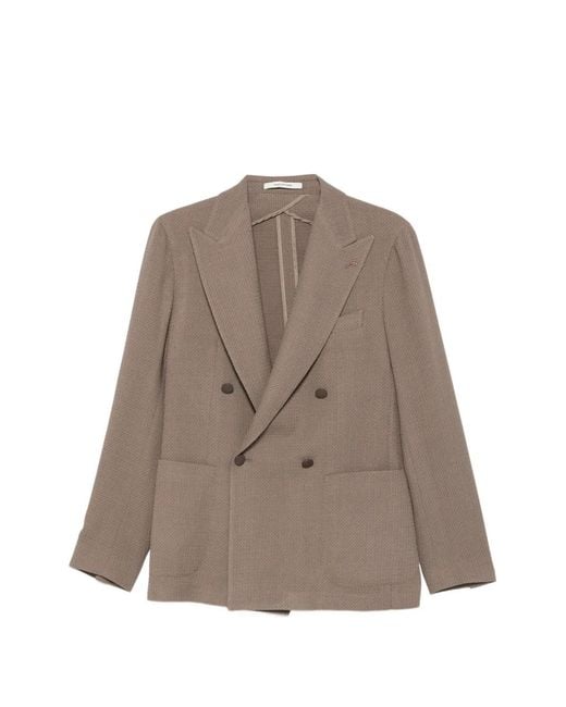 Tagliatore Brown Veste À Boutonnière Croisée for men