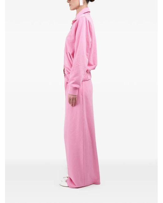 ROWEN ROSE Pink Sweat Droit À Fermeture Zippée