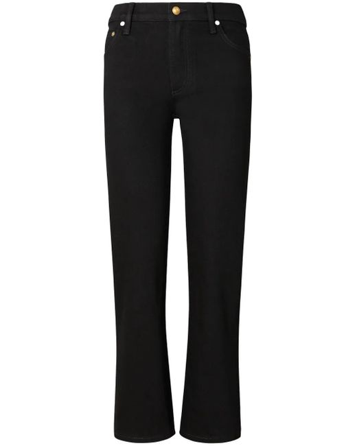 Tory Burch クロップド フレアジーンズ Black