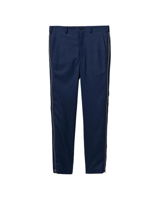 Comme des Garçons Blue Side-Opening Trousers for men