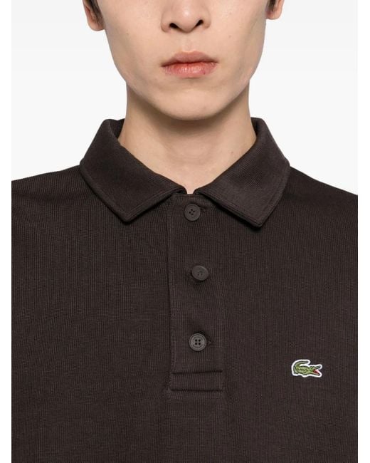 Polo À Logo Brodé Lacoste pour homme en coloris Black