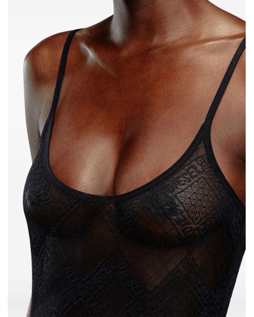DIESEL Black Ufpt-donnie Stretch-lace Chemise