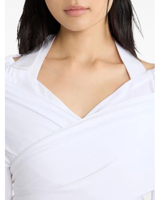 Patou ラップブラウス White