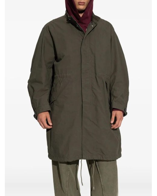 Givenchy Green Logo-print Parka Coat for men